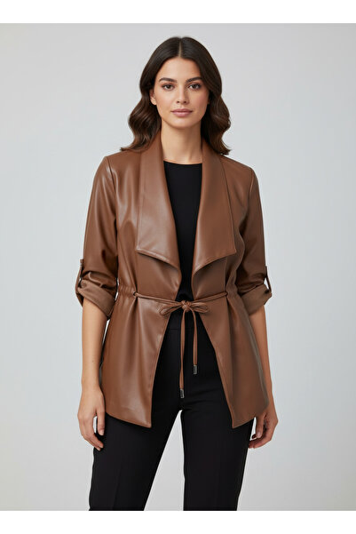 ventura butik Şal Yaka Deri Ceket