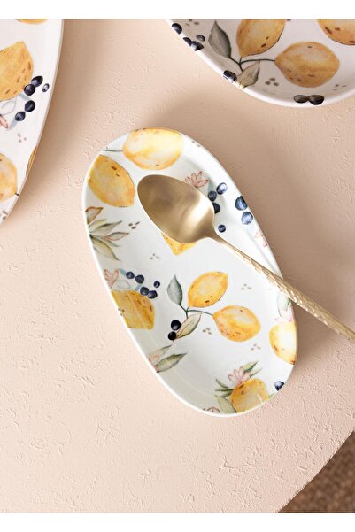 The Mia طقم تقديم ليمونتشيلو بيضاوي الشكل 2 قطعة 26 سم LMN023