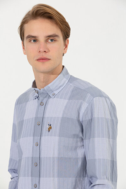 U.S. Polo Assn. Men's Plaid Gray Shirt 50254134-Vr024