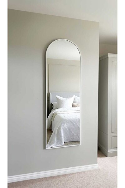 EsenHome DECOR Beyaz Çerçeveli Oval Duvar Aynası 60xx180 cm