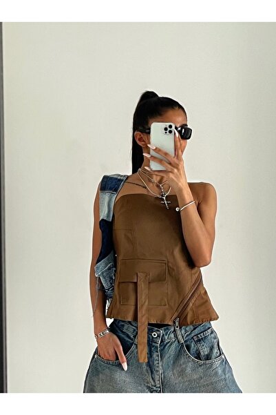 Alien 1979 Kadın Straplez Kuşaklı Korse Bluz – Şık ve Modern Tasarım