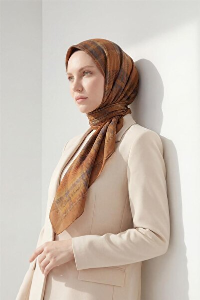 Silk Home Viscose Velora Scarf Four Seasons Plaid Pattern Tile 90X90