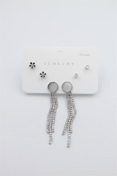 Royaleks Multiple Set Earrings - Silver
