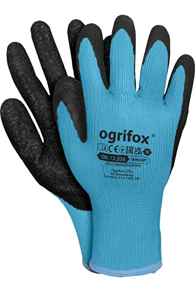 Raw-Pol Mănuși de protecție acoperite cu latex, Raw-Pol, Ox-Winort B Blue XXL