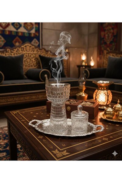 Generic مبخرة بخور كريستالية تقليدية (للعود والفحم)