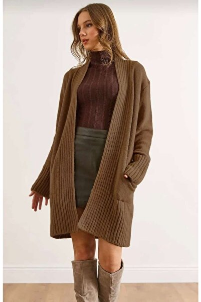 Zulu Tricotaj gros, lung și supradimensionat pentru femei - Cardigan moale, c...