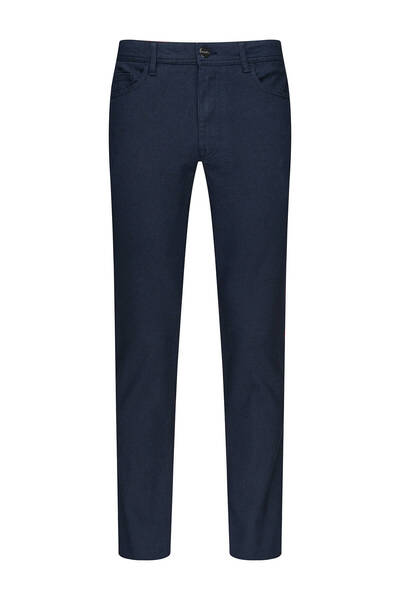 Hatemoğlu Lacivert Regular Fit 5 Cep Pamuklu Kot Pantolon