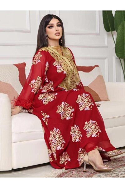 Generic Special offer Women's Embroidered Floral Jalabiya