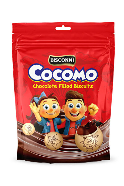 Bisconni بسكويت كوكومو المحشو بالشوكولاتة، عبوة من 8 قطع، وزن كل قطعة 100 غرام