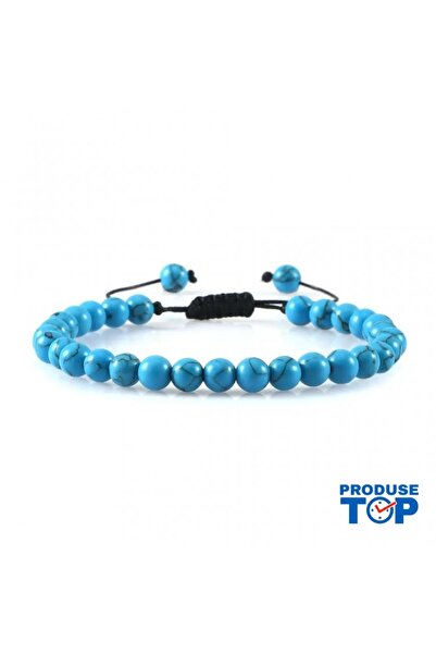 Produse.Top Brățară unisex cu pietre semiprețioase albastre