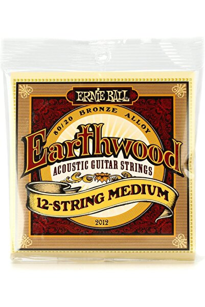 Ernie Ball Earthwood Medium 12-String 80/20 Bronze Acoustic Guitar Strings - ...