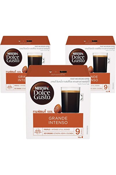Nescafe Dolce Gusto Grand Intenso Coffee - 3 x 160 grams, Capsule, Box