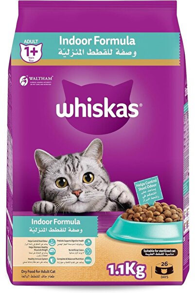 Whiskas طعام جاف للقطط البالغة المنزلية - 1.1 كجم