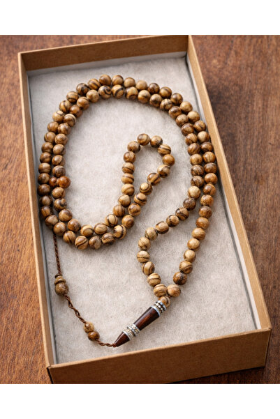 SUFİ TESBİH VE ESANS Gerçek Öd Ağacı Tesbih 8mm - Doğal Hareli ve Kokulu Günl...