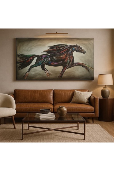 Ruum Store By Doğtaş El Yapımı Özgün Yağlı Boya Tablo Koşan At