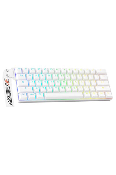 DAREU EK60 HE White %60 YULONG Manyetik Switch 8K Hz HE Hotswap RGB İngilizce Mekanik Gaming Klavye