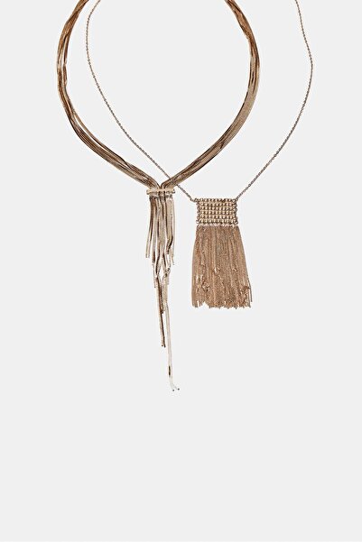 Stradivarius Set of 2 maxi long necklaces