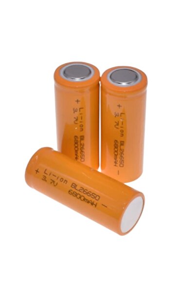 Stone Set of 3 Stone® BL-26650 Li-Ion Rechargeable Batteries 6800mAh, 3.7v