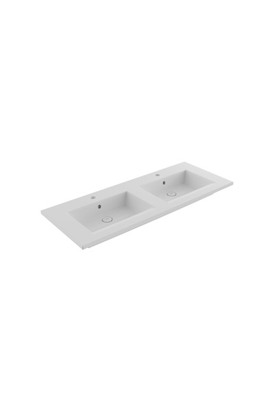 Bocchi MILANO ÇİFT GÖZLÜ LAVABO 120 CM BEYAZ