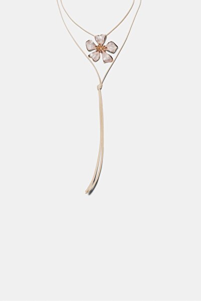 Stradivarius Floral cord necklace