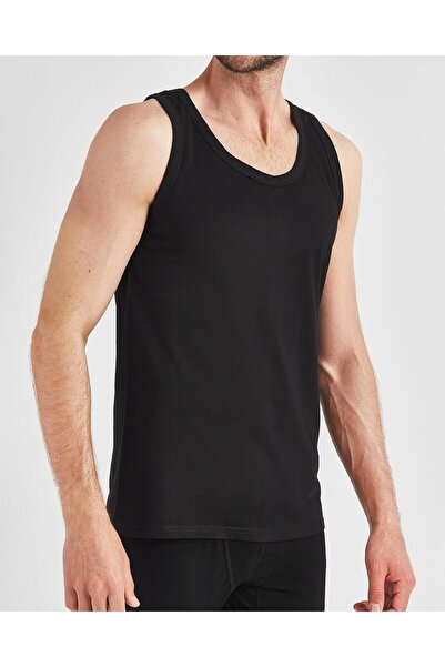 Bolero Men's Combed Cotton Undershirt Black