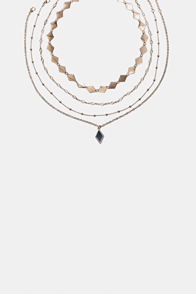 Stradivarius Set of 4 mirror-effect diamond necklaces