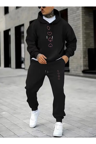 LAND MODA Two Piece Set, Stylish K Hooded Top and Sporty Long Pants, High Qua...