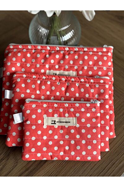 dyhandmade Puantiyeli Makyaj Çantası