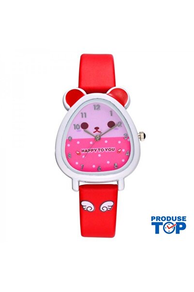 QUARTZ Red Kids Watch with Ears CDQZ119