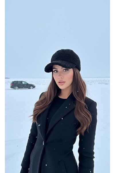 LAGRANZE قبعة شتوية فاخرة من القطيفة بتصميم خاص