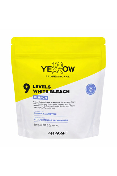 YELLOW Professional Bleach 500g – Bleaching Powder 9 Tones for ultra platinum...