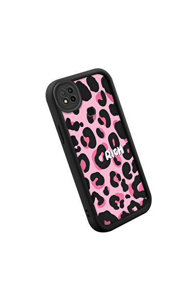 CASEVIBE Redmi 9C Uyumlu Şık Yüksek Kaliteli Leopar Desenli Kedi Telefon Kılıfı