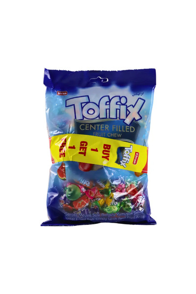 Elvan حلوى توفيكس الطرية المحشوة بالفواكه مع عصير فواكه حقيقي - عبوة من قطعتي...