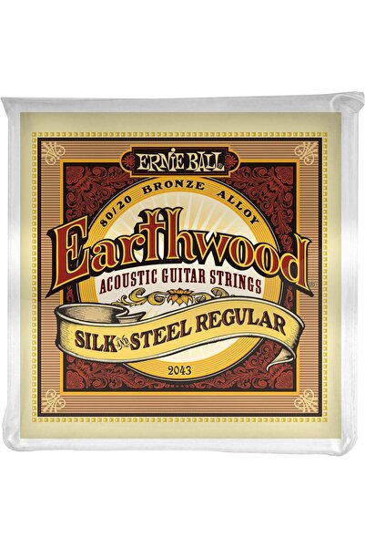 Ernie Ball Earthwood Silk and Steel Regular 80/20 Bronze Acoustic Guitar Stri...
