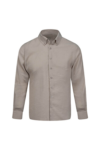 Hatemoğlu Mink Comfort Fit Buttoned Collar Long Sleeve Shirt