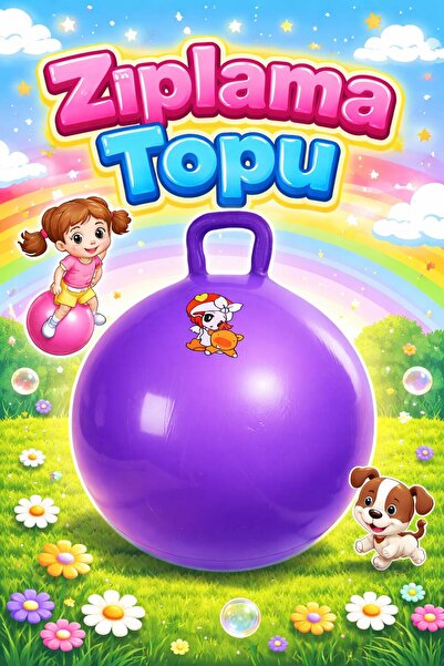 hak-iş oyuncak Mor Kanguru Zıplama Topu - Çocuk Pilates Topu