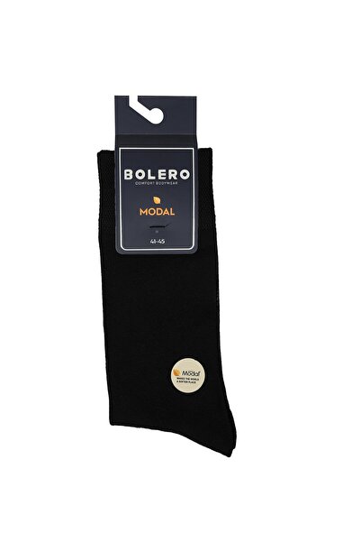 Bolero Erkek Premium Dikişsiz Modal Çorap Siyah