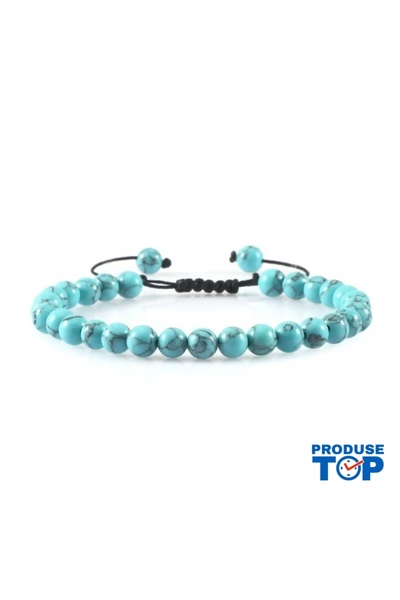 Produse.Top Unisex Bracelet with Turquoise Semi-Precious Stones