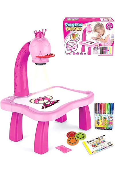Primo Plus Adjustable Rotating Kids Projector Painting With 12 Colour Markers...