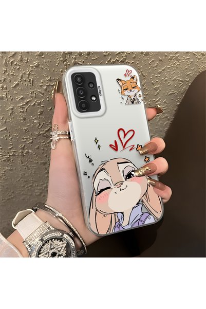 CHICASELUX Samsung Galaxy A13 4G/5G Compatible Heart-Themed Fox Rabbit Printe...