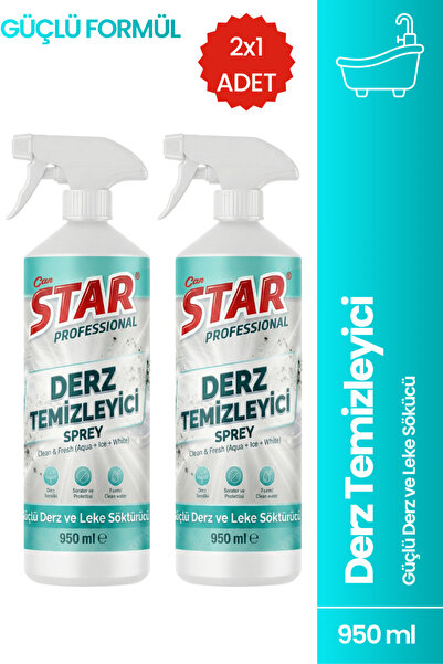Can Star 2'li Derz Temizleyici Sprey 950 ml – Güçlü Derz ve Leke Sökücü (Bany...