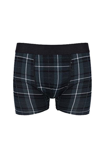 koza iç giyim Men's Single Patterned Cotton Boxers