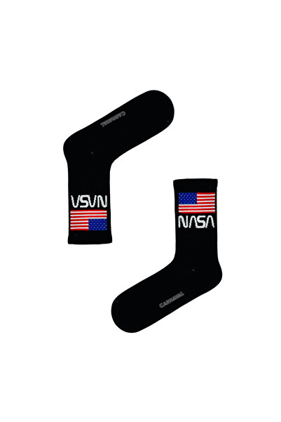 CARNAVAL SOCKS Чорні тенісні шкарпетки з космічною тематикою