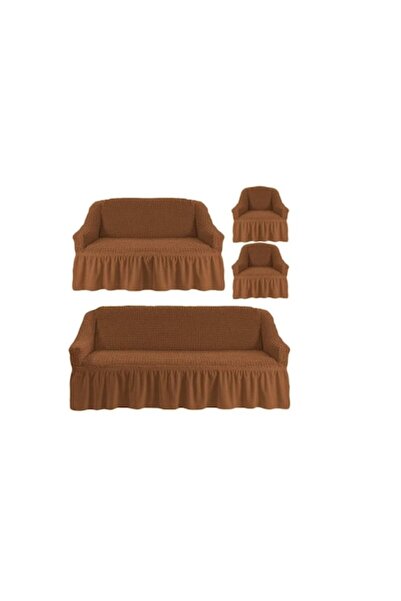 E EFRALL Set of 4 Crepon and Elastic Covers for 1 Three-Seater Sofa, 1 Two-Se...