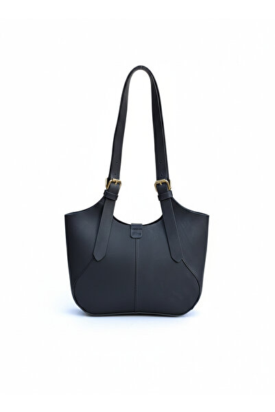 aysefe Genuine Leather Handmade Women's Shoulder Bag with Zippered Organizer