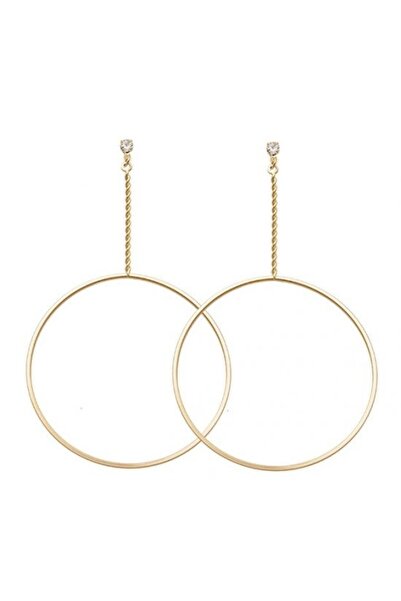 O.M.D 18K Gold Plated Earrings, Brazil Production, Creole Model with Multifac...