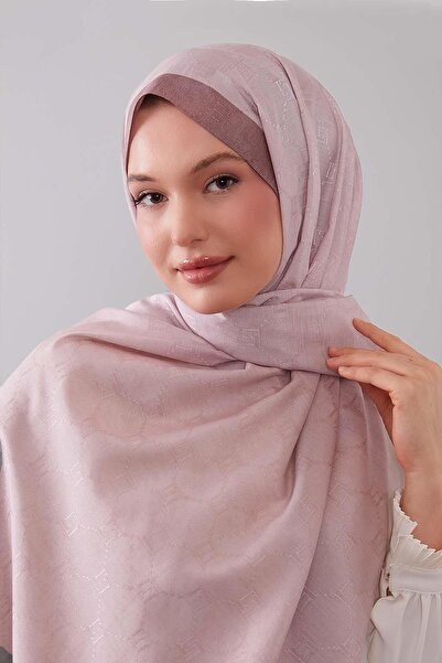 Levidor Lilac Honeycomb Embroidered Monogram Shawl