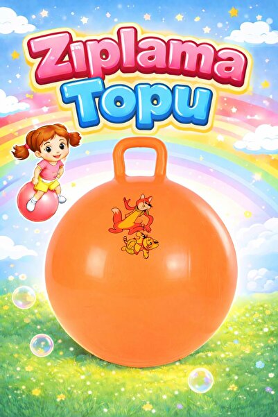 hak-iş oyuncak كرة القفز البرتقالية على شكل كنغر - كرة بيلاتس للأطفال (45 سم)