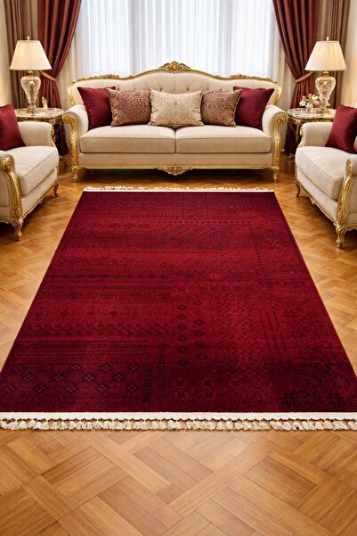 Eren Halı %100 Doğal Yün Halı, Afgan Halısı, Bordo Salon Halısı, Klasik Halı