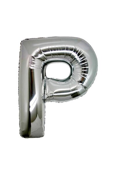 Fırsatkolik P Letter Foil Balloon Silver Color 40 inch